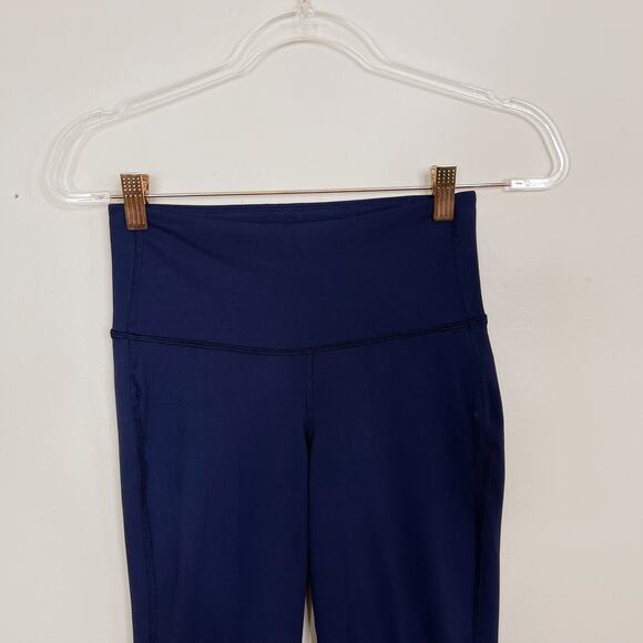 Old Navy Elevate Ankle Zip Colorblock Leggings Navy Blue Green Pink Small Womens - Picture 3 of 8